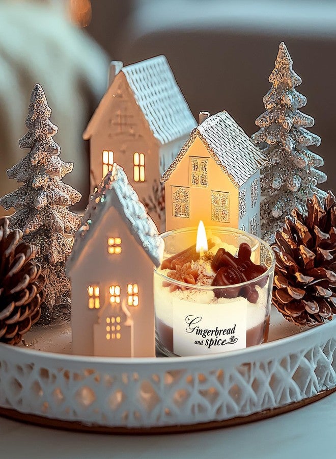 Conelist Gingerbread and Spice Jar Candle, Cinnamon and Star Anise Soy Candles Christmas Decorative Wax for Christmas Party Decoration, Gift, Table Photo Prop - Image 3